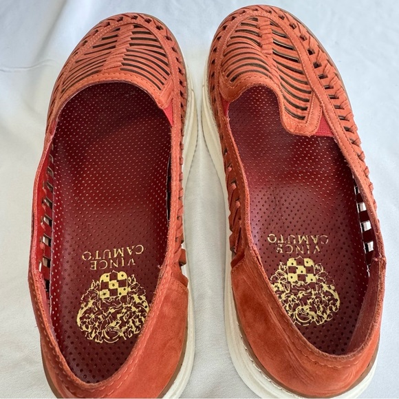 Vince Camuto Leather Romeena Huarache Style Platform Flats - Picture 7 of 9